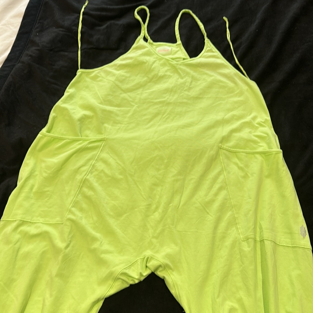 Free People Neon Lime Green Jumpsuit Romper - Picture 2 of 9